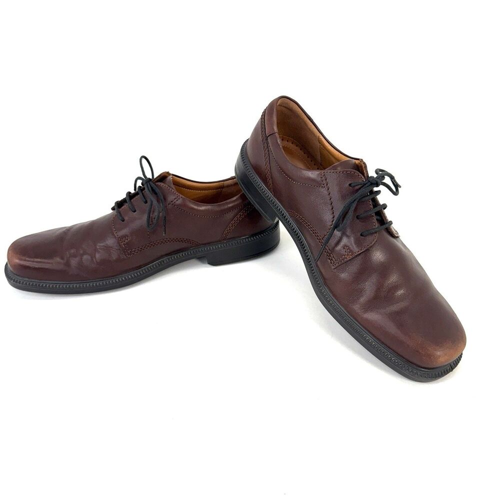 Men's Ecco Arlanda Plain Toe Oxfords Shoes 34764 Brown Size EU 45 US 11.5